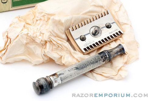 1910's Gillette Ball End Old Type DE Razor | Palmolive Set Mint