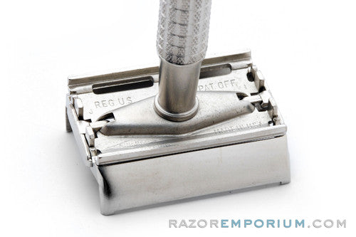 1964 Gillette Flare Tip DE Super Speed Safety Razor J1 | Factory Nickel Revamp