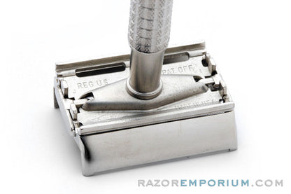 1964 Gillette Flare Tip DE Super Speed Safety Razor J1 | Factory Nickel Revamp