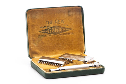 1930's Gillette NEW Windsor DE Safety Razor Set  | Original Condition