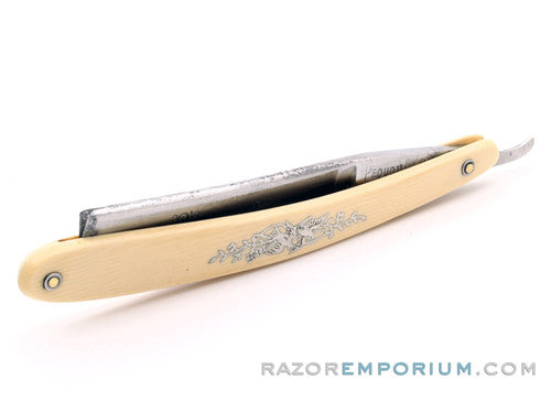 4/8" B&T Co. Pequot Brand "Potomac" Straight Razor w/ Original Scales | New Haven