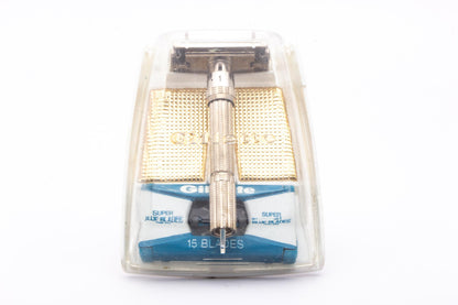 1966 L4 Gillette Slim Adjustable Double Edge Safety Razor Set |  Original Condition