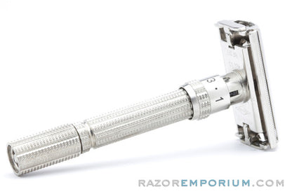 1966 Gillette Slim Adjustable DE Safety Razor L1 - Excellent