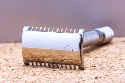 1960's Hoffritz Open Comb Double Edge Safety Razor | Factory Nickel Revamp