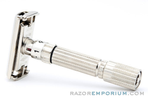 1960 Gillette Fatboy F4 Adjustable Double Edge Safety Razor