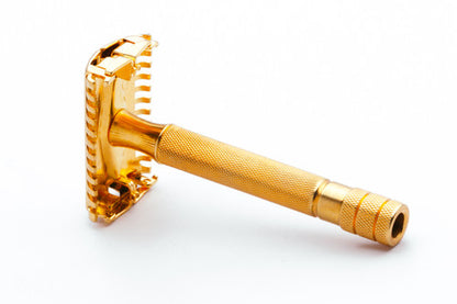1939 Gillette Sheraton Open Comb Double Edge Razor 24K Gold Revamp