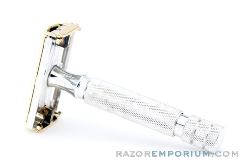 1950s Gillette Light Duty Aluminum Rocket Safety Razor | Made in England