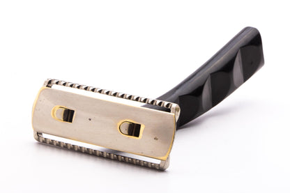 Durham Duplex Double Edge Safety Razor with Black Unique Handle | Original Condition
