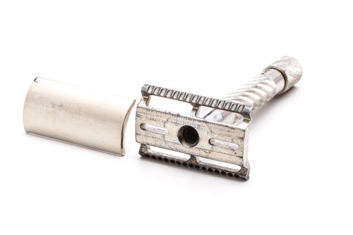 Rotbart Mond-Extra Spiral Handle Safety Razor with Original Tin Case & Blades