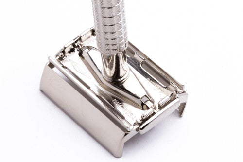 1958 Gillette Flair Tip Super Speed Razor Factory Nickel Revamp D4