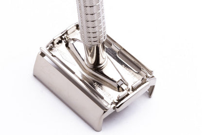 1958 Gillette Flair Tip Super Speed Razor Factory Nickel Revamp D4