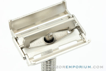 1960 Gillette Flare Tip Super Speed Safety Razor | Satin Nickel Revamp