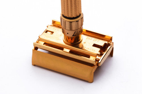 1960 Gillette Toggle Adjustable DE Safety Razor Set with Case & Instructions - F4
