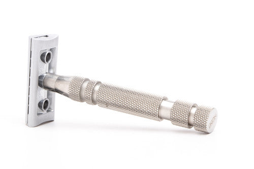iKon Shavecraft 102 Slant OSS Stainless Steel DE Razor | Used