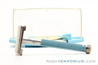 1961 Gillette Blue Star Lady Gillette DE Safety Razor G4 - Excellent