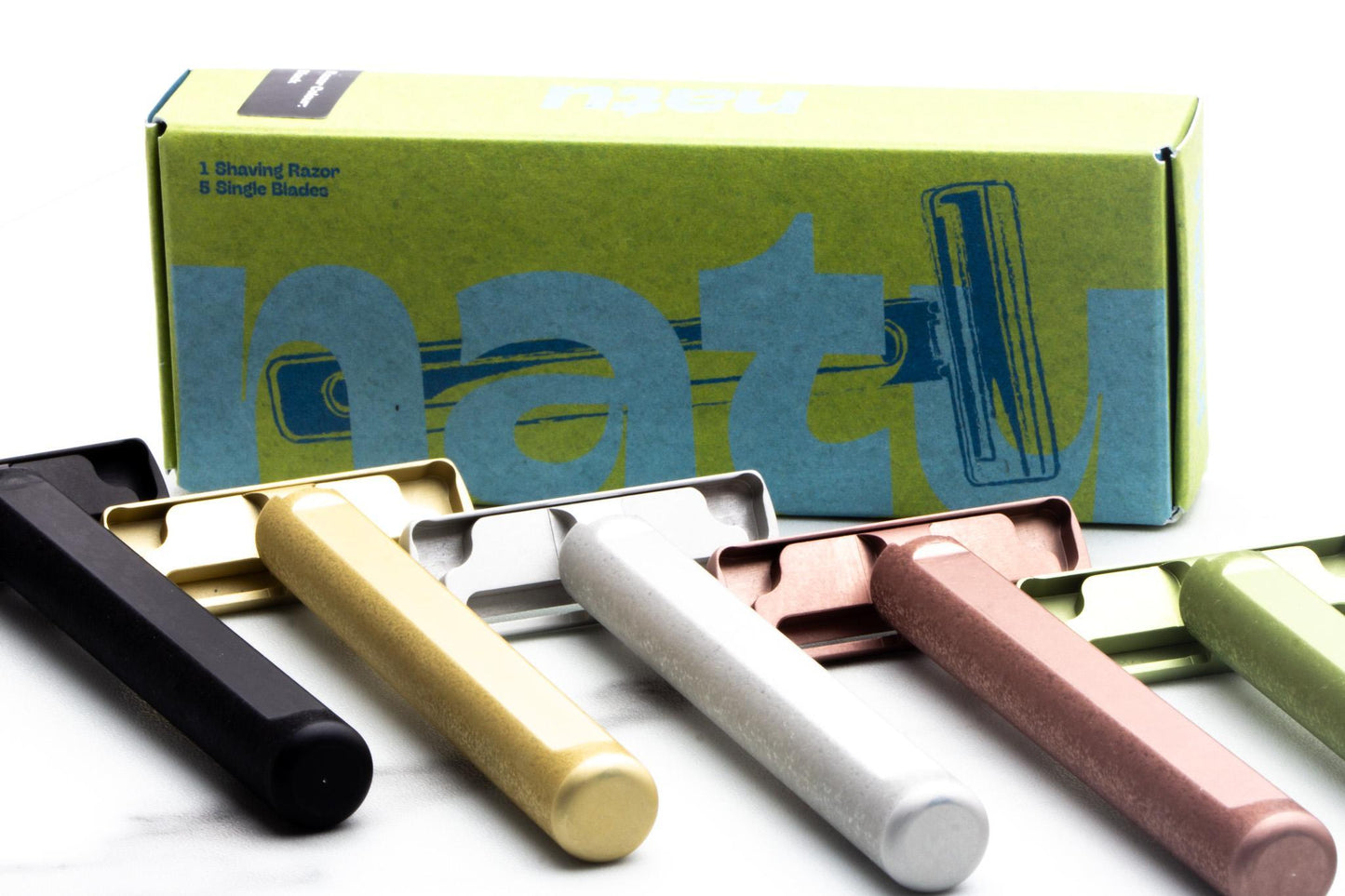 Natu Razor | Light Green Pivoting Head Single Edge Safety Razor