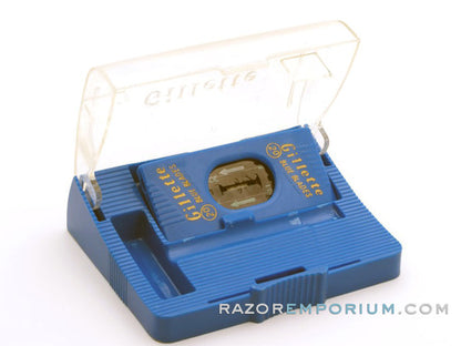 Gillette Super Speed Double Edge Blue Case w/ Blade Bank