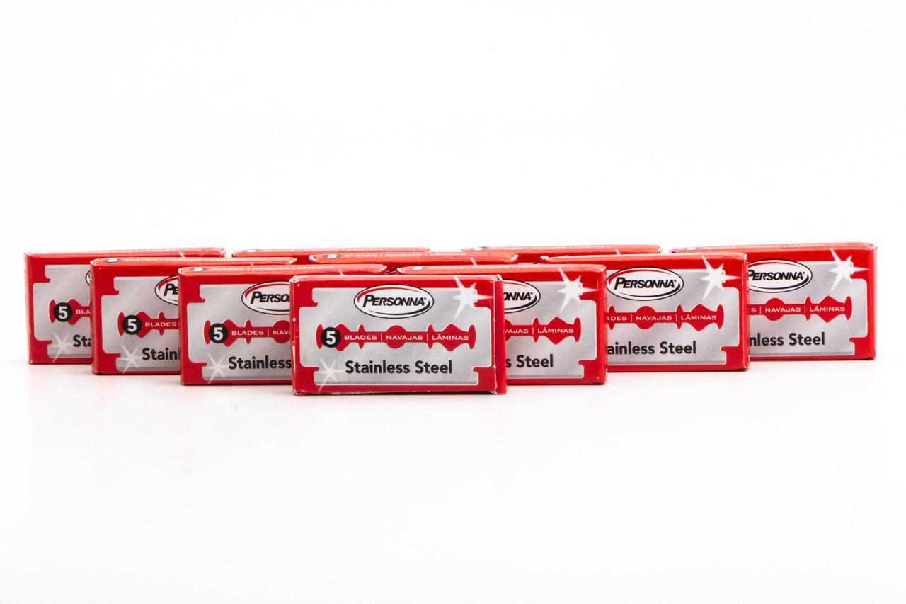 Personna Red Double Edge (DE) Safety Razor Blades