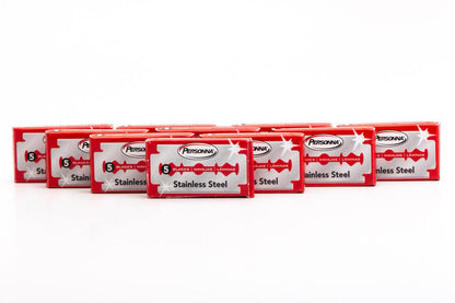 Personna Red Double Edge (DE) Safety Razor Blades