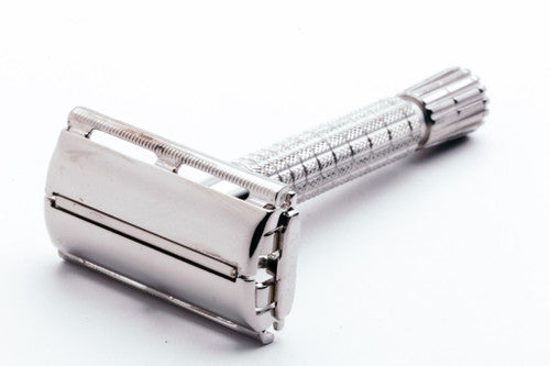 1964 J2 Gillette Flare Tip Rocket Double Edge Safety Razor | Factory Nickel Revamp
