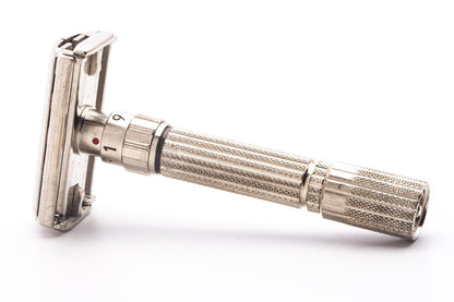 1958 D1 Gillette Red Dot Fatboy Adjustable DE Safety Razor | Original Condition