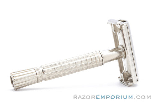 1960 Gillette Flair Tip Super Speed Safety Razor Factory Nickel Revamp F4