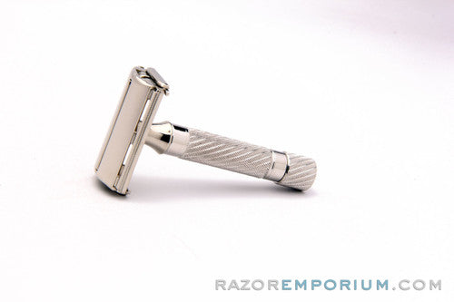 1948-51 Gillette Executive Double Edge Safety Razor in Ostrich Leather Case with Blades