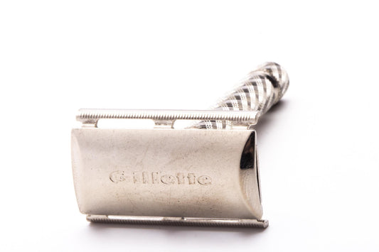 1960's Gillette Ball End Tech Double Edge Spiral Handle Razor | Original Condition