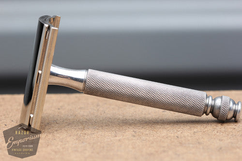 Gillette 1960's Ball End Tech Spiral Handle Razor with Etched Logo Cap - Made in England