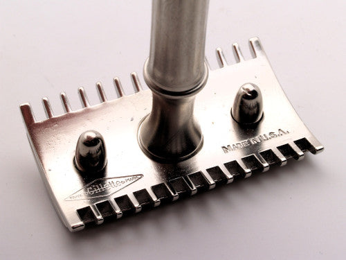 1920's Gillette Ball End Old Type DE Safety Razor | Factory Nickel Revamp