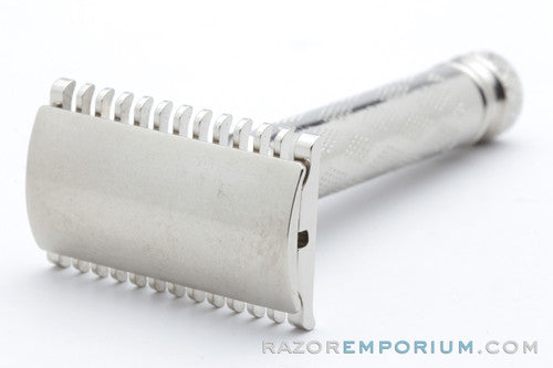1930's Gillette Deluxe New Improved Norfolk Tuckaway DE Razor Nickel Revamp