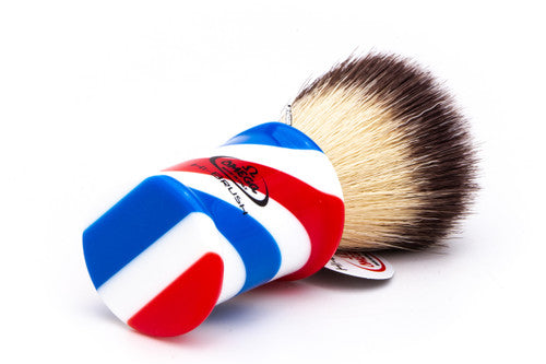 Omega 46735 "Barber Pole" HI-BRUSH Synthetic Shaving Brush