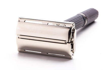 1983 D3 Gillette Super Adjustable "Black Beauty" Double Edge Safety Razor | Factory Nickel Revamp
