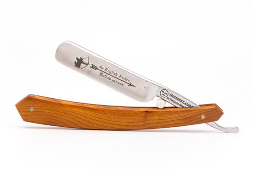 5/8" Gustave Lalune Straight Razor "The Archer Leef" Leef Wood Scales | Used