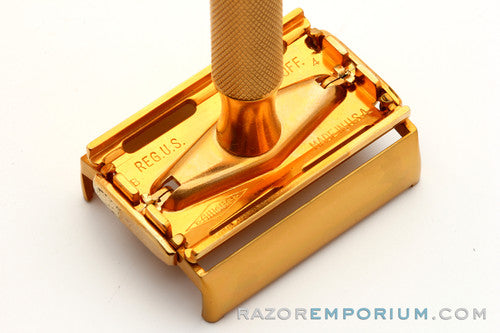 1956 B4 Gillette Milady TTO Double Edge Safety Razor w\ Case & Blades - HARD TO FIND
