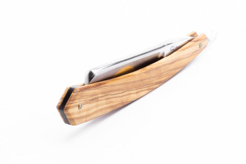 7/8" Ertan Süer Gustav LaLune Romulus Straight Razor | Olivewood Scales