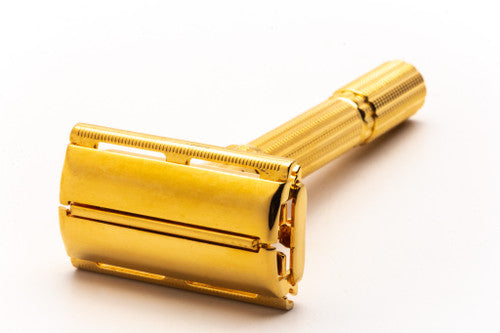 1966 L4 Gillette Slim Aristocrat Adjustable Double Edge Safety Razor | 24K Gold Revamp