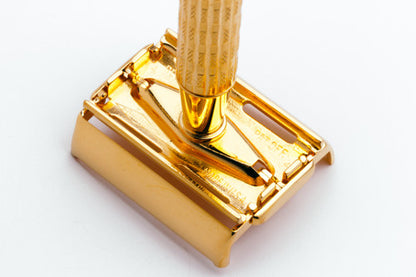1955 A3 Gillette Heavy Red Tip Super Speed Safety Razor | 24K Gold Revamp