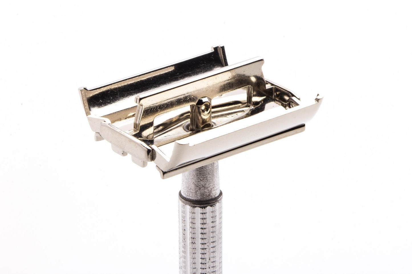 1960 F1 Gillette Light Blue Tip Double Edge Safety Razor | Factory Nickel Revamp