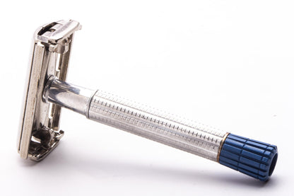 1960 E1 Gillette Light / Blue-Tip DE Super Speed Safety Razor | Original Condition