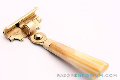 1940's Schick Gold SE Injector Bakelite Handle - Slide Open