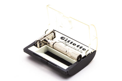 1961 G1 Gillette Fatboy $1.95 Adjustable Double Edge Safety Razor Set | Original Condition