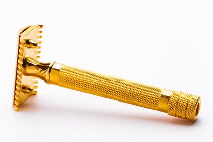 1922 Gillette Big Fellow Double Edge Safety Razor Set | 24K Gold Revamp