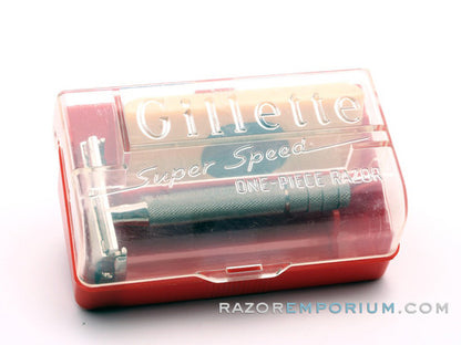 1940's Super Speed DE Safety Razor w/ Original Red Case & Blades