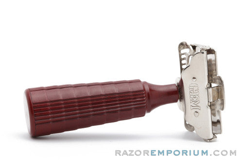 1940's Gem Junior Fat Handle Single Edge Safety Razor - Factory Nickel Revamp
