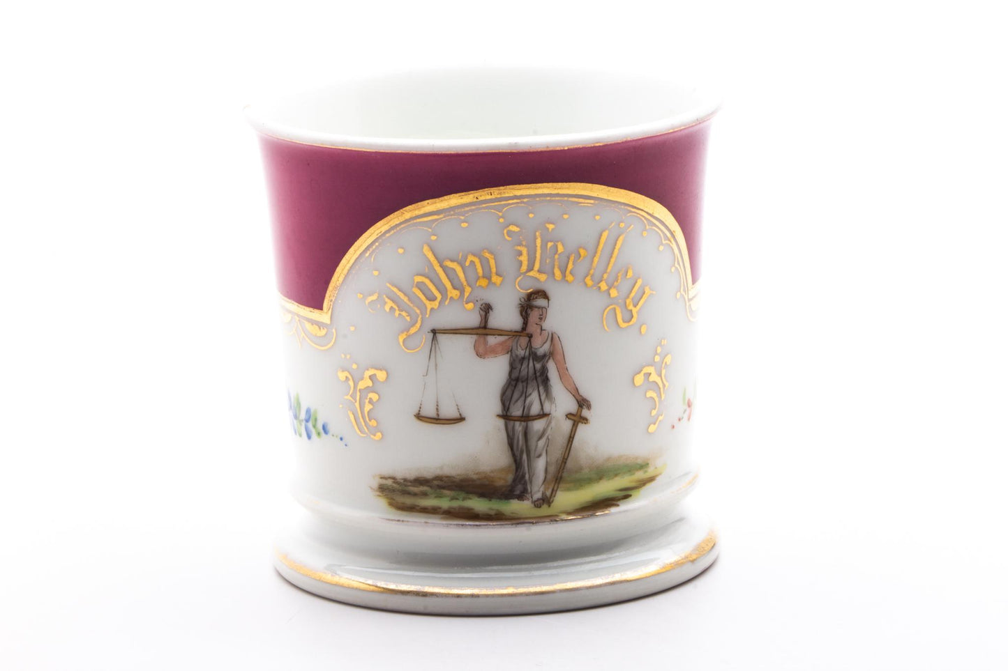 Vintage Hand Painted John Kelley Greek Goddess Shave Mug