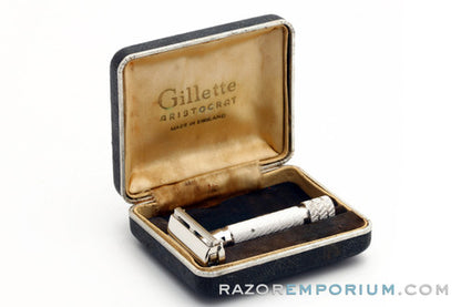 1953 Gillette British Aristocrat No. 66 Safety Razor in Case