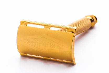 1954 Z4 Gillette Gold Ball End Tech Razor w/ Electro Etched Logo Cap | Original Condition
