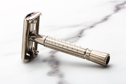 1958 D1 Gillette Flare Tip Super Speed Safety Razor | Factory Nickel Revamp