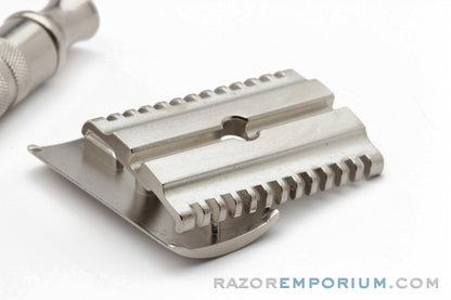 1930's Gillette British NEW Deluxe Long Comb Common Bar Handle Razor | Nickel Revamp